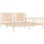 Estructura de cama con cabecero madera maciza 200x200 cm de vidaXL, Camas y somieres - Ref: Foro24-3192836, Precio: 158,39 €,...