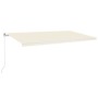 Toldo retráctil manual con luz LED color crema 600x300 cm en Toldos | Comprar online en Foru.es