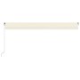 Toldo retráctil manual con luz LED color crema 600x300 cm en Toldos | Comprar online en Foru.es