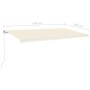Toldo retráctil manual con luz LED color crema 600x300 cm en Toldos | Comprar online en Foru.es