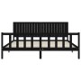 Estructura de cama con cabecero madera maciza negro 200x200 cm de vidaXL, Camas y somieres - Ref: Foro24-3192970, Precio: 226...