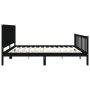 Estructura de cama con cabecero madera maciza negro 200x200 cm de vidaXL, Camas y somieres - Ref: Foro24-3192970, Precio: 226...