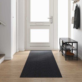 Runner de Alfombra Antracita 80 x 400 cm tela en Alfombras | Comprar online en Foru.es