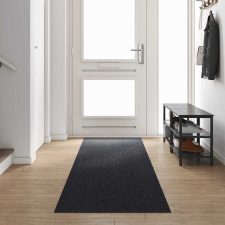 Runner de Alfombra Antracita 80 x 400 cm tela en Alfombras | Comprar online en Foru.es