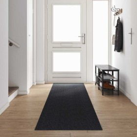 Runner de Alfombra Antracita 80 x 500 cm tela en Alfombras | Comprar online en Foru.es