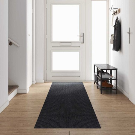 Runner de Alfombra Antracita 80 x 500 cm tela en Alfombras | Comprar online en Foru.es