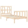 Estructura de cama con cabecero madera maciza 90x200 cm de vidaXL, Camas y somieres - Ref: Foro24-3192476, Precio: 88,69 €, D...