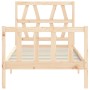 Estructura de cama con cabecero madera maciza 90x200 cm de vidaXL, Camas y somieres - Ref: Foro24-3192476, Precio: 88,69 €, D...