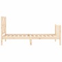 Estructura de cama con cabecero madera maciza 90x200 cm de vidaXL, Camas y somieres - Ref: Foro24-3192476, Precio: 88,69 €, D...
