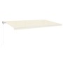 Toldo automático con LED sensor de viento crema 600x300 cm en Toldos | Comprar online en Foru.es