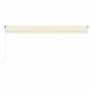 Toldo automático con LED sensor de viento crema 600x300 cm en Toldos | Comprar online en Foru.es