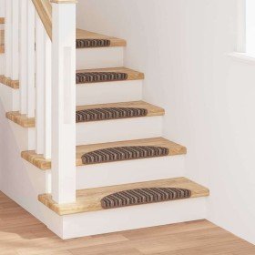 Alfombras autoadhesivas para escaleras 15 pcs Marrón en Hogar | Comprar online en Foru.es