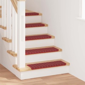 Alfombras autoadhesivas para escaleras Rayado 15 pcs Rojo en Hogar | Comprar online en Foru.es