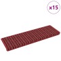 Alfombras autoadhesivas para escaleras Rayado 15 pcs Rojo en Hogar | Comprar online en Foru.es