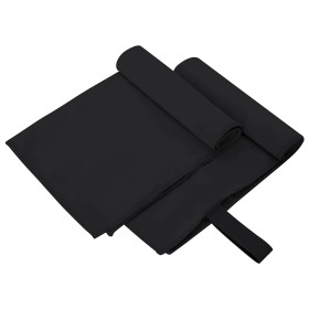 Toallas Deportivas 2 pcs Negro 50 x 30 cm Poliéster y Poliamida en Toallas | Comprar online en Foru.es