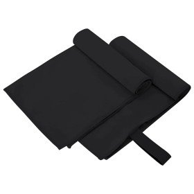 Toallas Deportivas 2 pcs Negro 50 x 30 cm Poliéster y Poliamida en Toallas | Comprar online en Foru.es