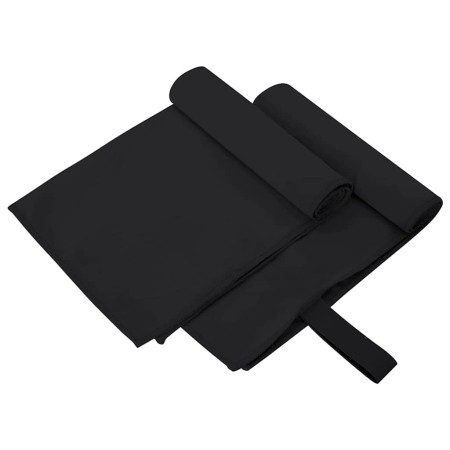 Toallas Deportivas 2 pcs Negro 50 x 30 cm Poliéster y Poliamida en Toallas | Comprar online en Foru.es