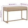 Banco 80 cm terciopelo beige de vidaXL, Bancos para recibidores y almacenamiento - Ref: Foro24-247559, Precio: 91,27 €, Descu...