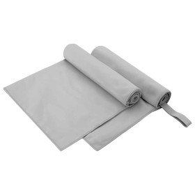 Toallas Deportivas 2 pcs Gris 100 x 50 cm Poliéster y Poliamida en Toallas | Comprar online en Foru.es