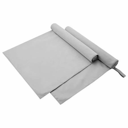 Toallas Deportivas 2 pcs Gris 180 x 90 cm Poliéster y Poliamida en Toallas | Comprar online en Foru.es