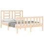 Estructura de cama con cabecero madera maciza 120x200 cm de vidaXL, Camas y somieres - Ref: Foro24-3192876, Precio: 119,15 €,...