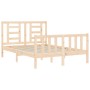 Estructura de cama con cabecero madera maciza 120x200 cm de vidaXL, Camas y somieres - Ref: Foro24-3192876, Precio: 119,15 €,...