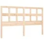 Bed frame with solid wood headboard 160x200 cm by vidaXL, Beds and slatted bases - Ref: Foro24-3193021, Price: 133,00 €, Disc...