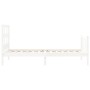 Estructura de cama con cabecero madera maciza blanco 90x200 cm de vidaXL, Camas y somieres - Ref: Foro24-3192997, Precio: 97,...