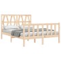 Estructura de cama con cabecero madera maciza 120x200 cm de vidaXL, Camas y somieres - Ref: Foro24-3192486, Precio: 126,53 €,...