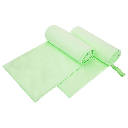 Toallas Deportivas 2 pcs Verde 200 x 100 cm en Toallas | Comprar online en Foru.es
