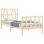 Estructura de cama con cabecero madera maciza de vidaXL, Camas y somieres - Ref: Foro24-3192456, Precio: 91,68 €, Descuento: %