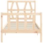 Estructura de cama con cabecero madera maciza de vidaXL, Camas y somieres - Ref: Foro24-3192456, Precio: 91,68 €, Descuento: %