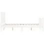 White solid wood bed frame with headboard 120x200 cm by vidaXL, Beds and slatted bases - Ref: Foro24-3192942, Price: 132,11 €...