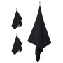 Set de Toallas de Deportes 3 pcs Negro Poliéster y Poliamida en Toallas | Comprar online en Foru.es