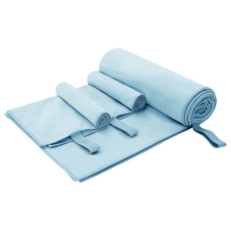 Set de Toallas de Deportes 3 pcs Azul Poliéster y Poliamida en Toallas | Comprar online en Foru.es