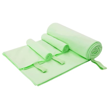 Set de Toallas de Deportes 3 pcs Verde Poliéster y Poliamida en Toallas | Comprar online en Foru.es