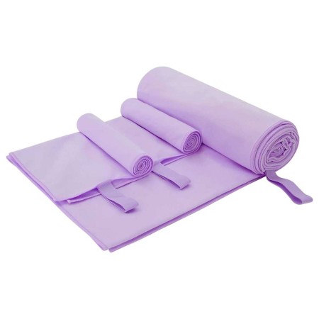 Set de Toallas de Deportes 3 pcs Morado Poliéster y Poliamida en Toallas | Comprar online en Foru.es