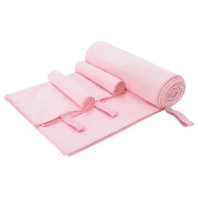 Set de Toallas de Deportes 3 pcs Rosa Poliéster y Poliamida en Toallas | Comprar online en Foru.es