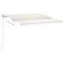Toldo manual retráctil con LED color crema 400x350 cm en Toldos | Comprar online en Foru.es