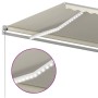 Toldo manual retráctil con LED color crema 400x350 cm en Toldos | Comprar online en Foru.es