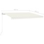 Toldo manual retráctil con LED color crema 400x350 cm en Toldos | Comprar online en Foru.es