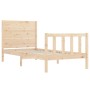 Estructura de cama con cabecero madera maciza 90x200 cm de vidaXL, Camas y somieres - Ref: Foro24-3192736, Precio: 99,16 €, D...