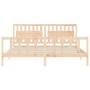 Estructura de cama con cabecero madera maciza 200x200 cm de vidaXL, Camas y somieres - Ref: Foro24-3192446, Precio: 164,38 €,...