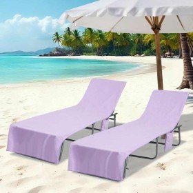 Toallas de Reposera 2 pcs Morado 210 x 75 cm en Toallas | Comprar online en Foru.es