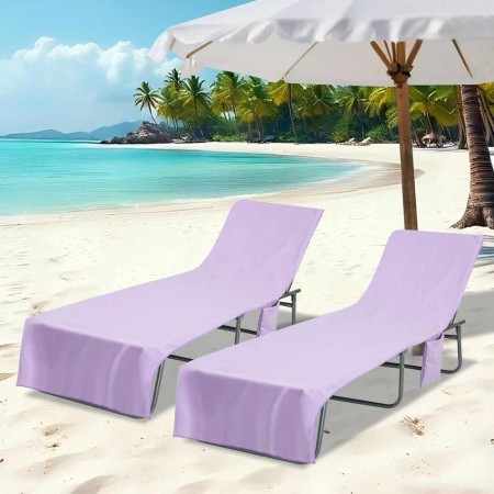 Toallas de Reposera 2 pcs Morado 210 x 75 cm en Toallas | Comprar online en Foru.es
