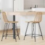 Silla de Bar 2 pcs Natural 44,5 x 54,5 x 97,5 cm Ratan e Hierro en Taburetes de cocina | Comprar online en Foru.es