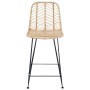Silla de Bar 2 pcs Natural 44,5 x 54,5 x 97,5 cm Ratan e Hierro en Taburetes de cocina | Comprar online en Foru.es