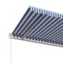 Toldo automático retráctil azul y blanco 400x350 cm en Toldos | Comprar online en Foru.es