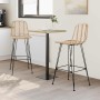 Silla de Bar 2 pcs Natural 44,5 x 53 x 111 cm Ratan e Hierro en Taburetes de cocina | Comprar online en Foru.es