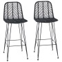 Silla de Bar 2 pcs Negro 44,5 x 53 x 111 cm Ratan e Hierro en Taburetes de cocina | Comprar online en Foru.es